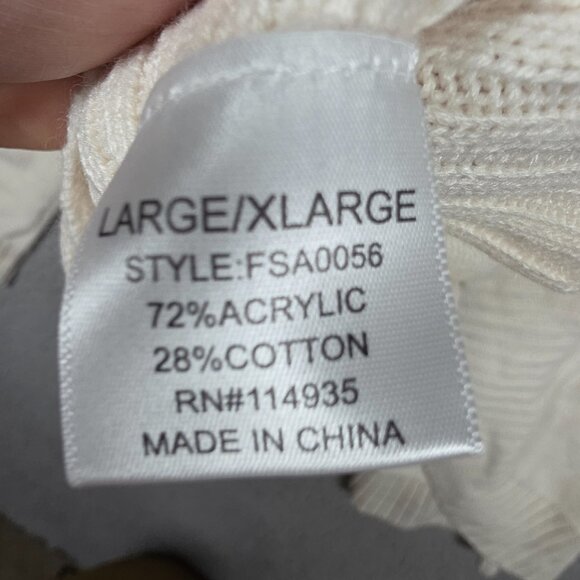 Francescas Sweater Womens Size L/XL Taupe Emma Cable Knit Poncho Cowl Neck NWT - Picture 8 of 9